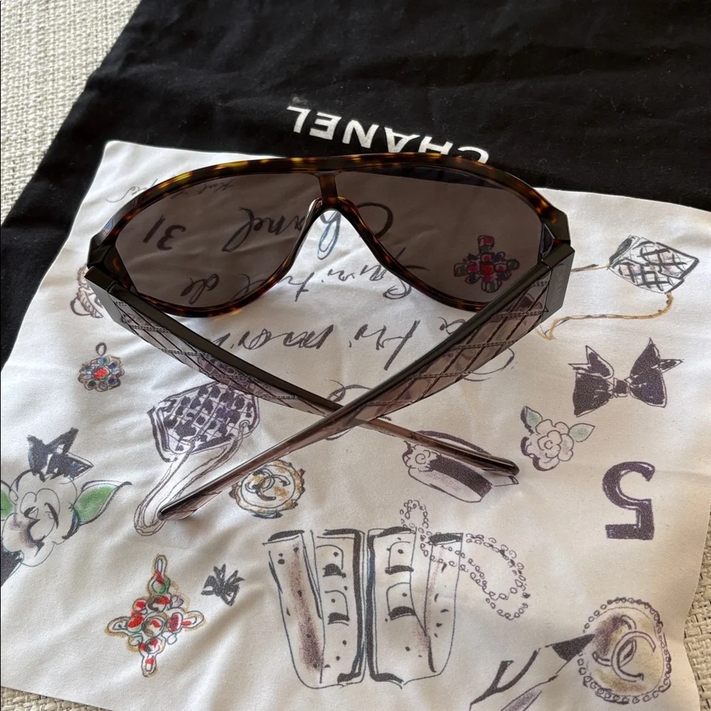 Chanel Brown Tone Sunglasses - Picture 10 of 13